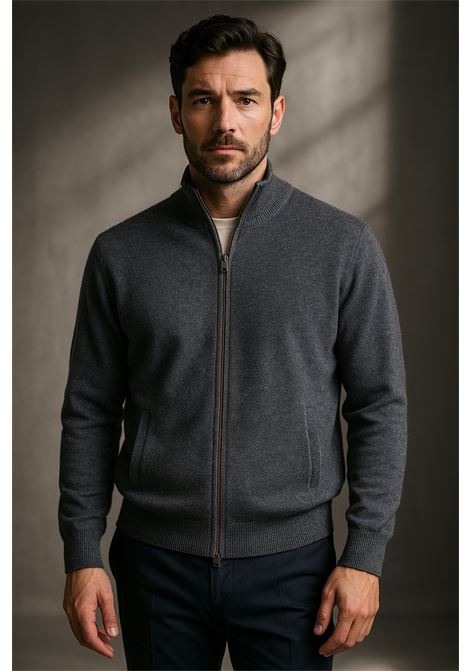Giacca in Maglia Uomo con Zip in Lana Merino e Cashmere  Cavalieri Milano Cavalieri Milano | Maglieria | 87411881